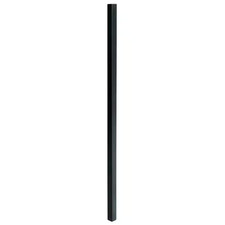 2 In. X 2 In. X 6.5 Ft. Black Metal Fence Post with Post Cap
