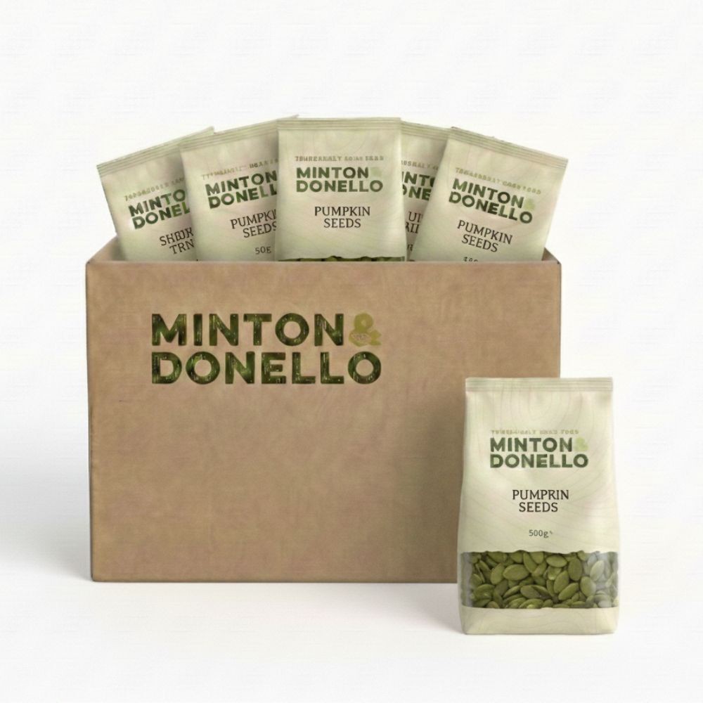 Minton & Donello Pumpkin Seeds 6 x 500g Bulk Natural Pepitas