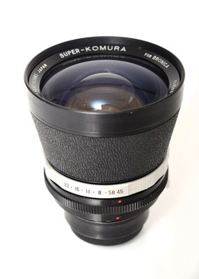 Super-Komura (Sankyo Kohki) 45mm f/4.5 Weitwinkelobjektiv - Bronica S Mount.