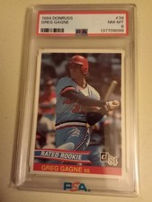 1984 Donruss Greg Gagne RATED ROOKIE #39 Graded PSA 8 Rookie Baseball Card. rookie card picture