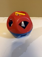 Vintage Tupperware Shape O Toy Sorter Ball Red Blue Yellow Replacement No Shapes