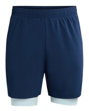 Athletic Works Mens 2 in 1 Gym Shorts with Liner 8" Inseam Blue Sz XL 40-42 