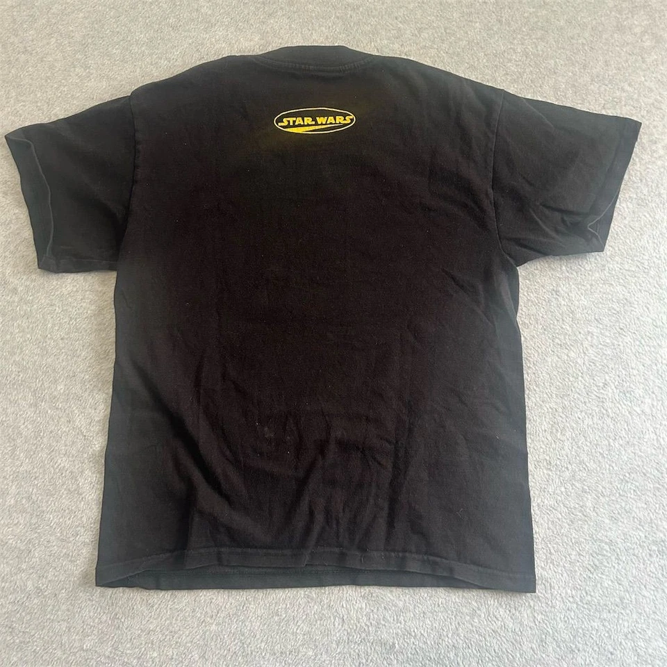 Vintage Star Wars Episode I Podracing T-Shirt Boys L Black Graphic Tee  - Image 2 of 4