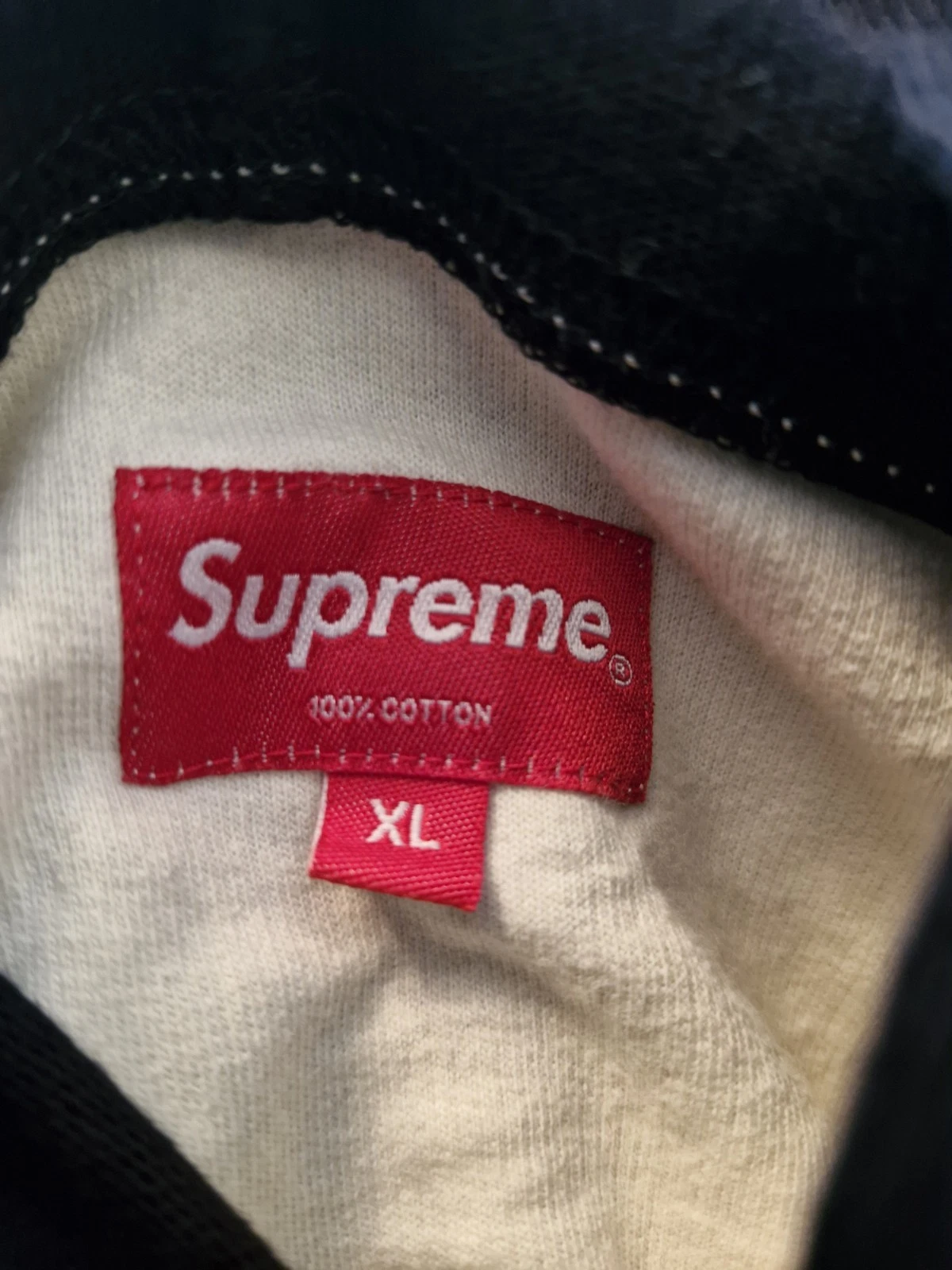 Felpa con cappuccio uomo Supreme Check. Taglia Xl