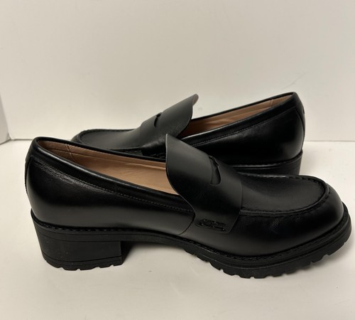 Cole Haan Shoes Womens Size 9 Black Loafer Grand 360 Leather Chunky Heel Penny - Picture 5 of 11