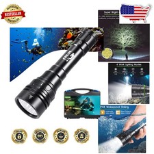 Compact AP150 Dive Flashlight 15000LM, 492ft Waterproof, Lithium-ion Battery
