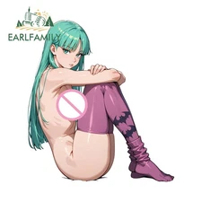 EARLFAMILY 5.1" Morrigan Aensland Car Sticker Laptop Artistic SUV Vehicle Decal
