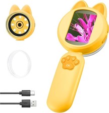 , 2-inch IPS Screen 200X Magnifying Glass Handheld Magnifier with LE