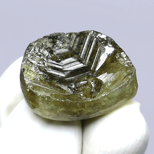 Volcanic Lines 51,6 CTS pietra preziosa cabochon cabochon naturale vesuvianite naturale superficie grezza - Foto 5 di 11