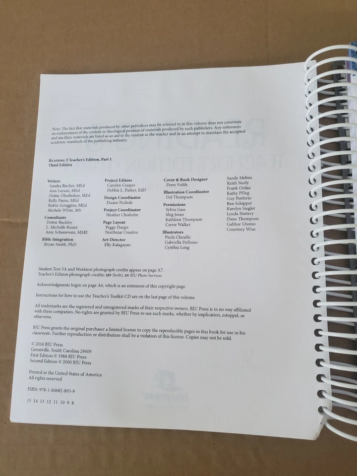 BJU Press. Adventures in Reading 3 Third Edition Teacher Edition Part 1. - Image 4 of 4