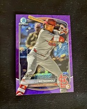 2025 Bowman Chrome - Prospects , JJ Wetherholt #BCP-241 Purple...