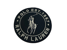 Polo Ralph Lauren Patch Iron-On/Sew-On Embroidered 3.5" Navy Blue