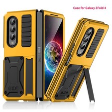 For Samsung Galaxy Z Fold 4 Shockproof Armor Metal Case Stand Screen Full Cover
