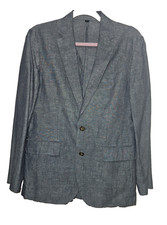 J Crew Ludlow Slim Gray Tweedy Cotton Linen Blend Size 36S Blazer