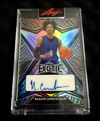 2022 Leaf Exotic BA-NC1 Naasir Cunningham On-Card Auto /8 #3/8 Notre Dame RC