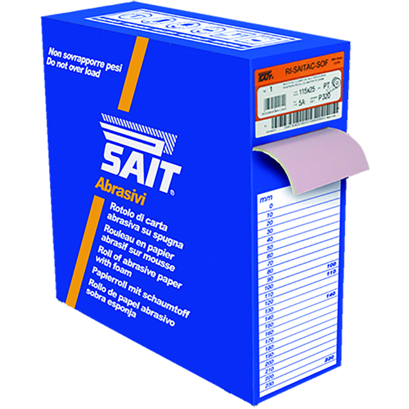 Sait RI-SAITAC-SOF 3S Grana 320 | Rotolo Carta Abrasiva Professionale