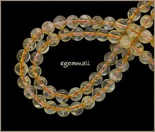15.5" Natural Citrine Round Beads ap. 8mm 62007