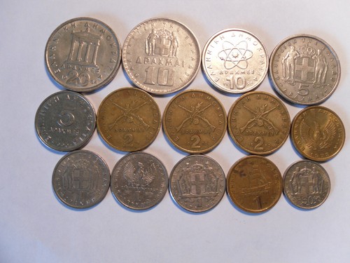 GRECIA - 14 ANTIGUAS PRE 'EURO' ALTA DENOMINACIÓN - MONEDAS - RARAS - 1954-1990 # 21G - Imagen 4 de 6