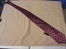 Frank Sinatra Neck Tie Premiere Collection Burgundy Blue Silver BNWT OS 01A