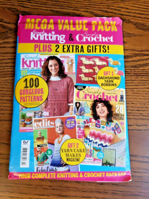 Simply Knitting & Simply Crochet Magazine Special Pack 2 Gifts Package 2023 NEW!
