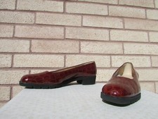 Salvatore Ferragamo Boutique Brown Croc Patent Leather Loafers Shoes Size 8 AAA