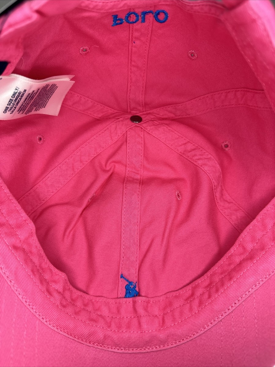 Polo Ralph Lauren Classics Pink Cap Hat Blue Pony One Size