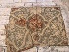 Pottery Barn Multicolor Floral w Tan Paisley Pair STD Linen Blend Pillowcases
