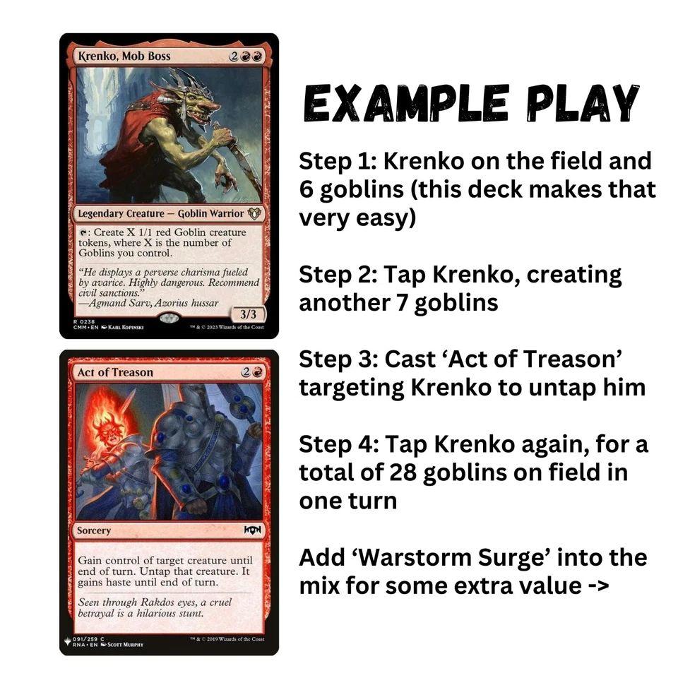 Krenko, Mob Boss - Goblin Tribal Deck | Custom Commander Deck | MTG EDH - Image 3 of 4