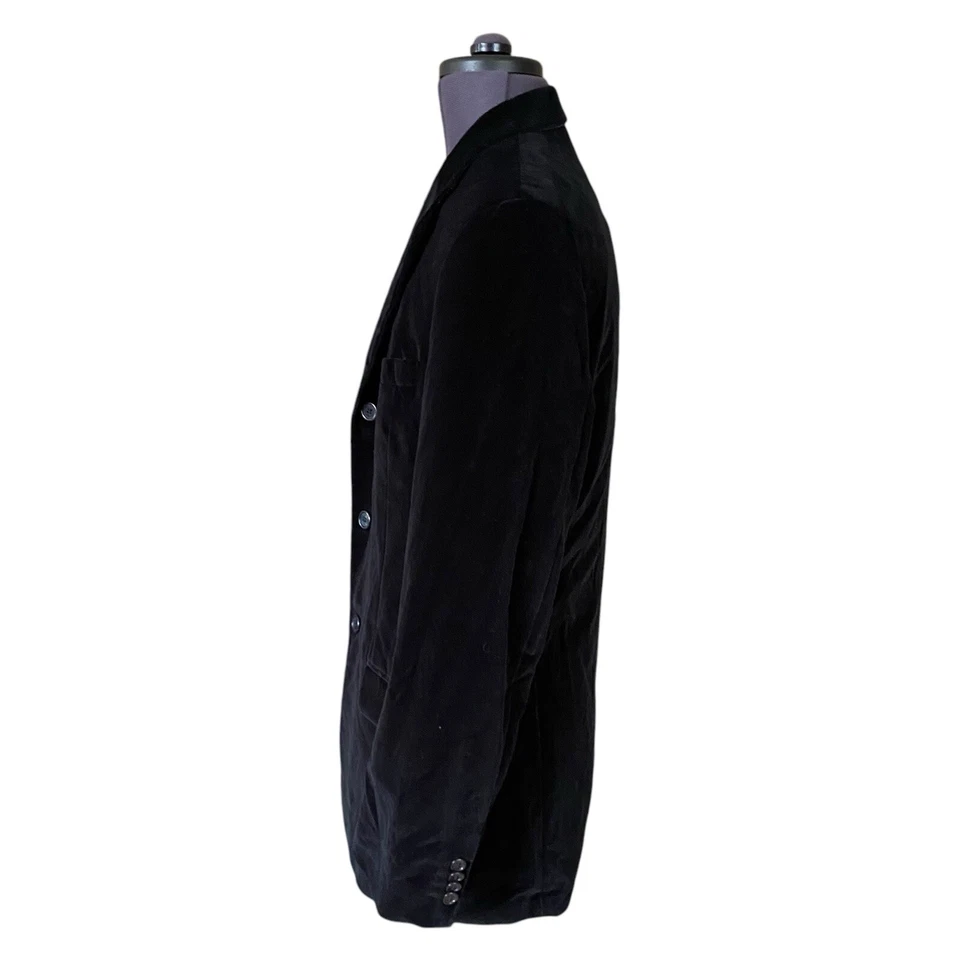 Hugo Boss ASTAN/HAGO Blazer Jacket Black Velvet 3 Button Cotton Men's EU50 UK38R - Image 3 of 4
