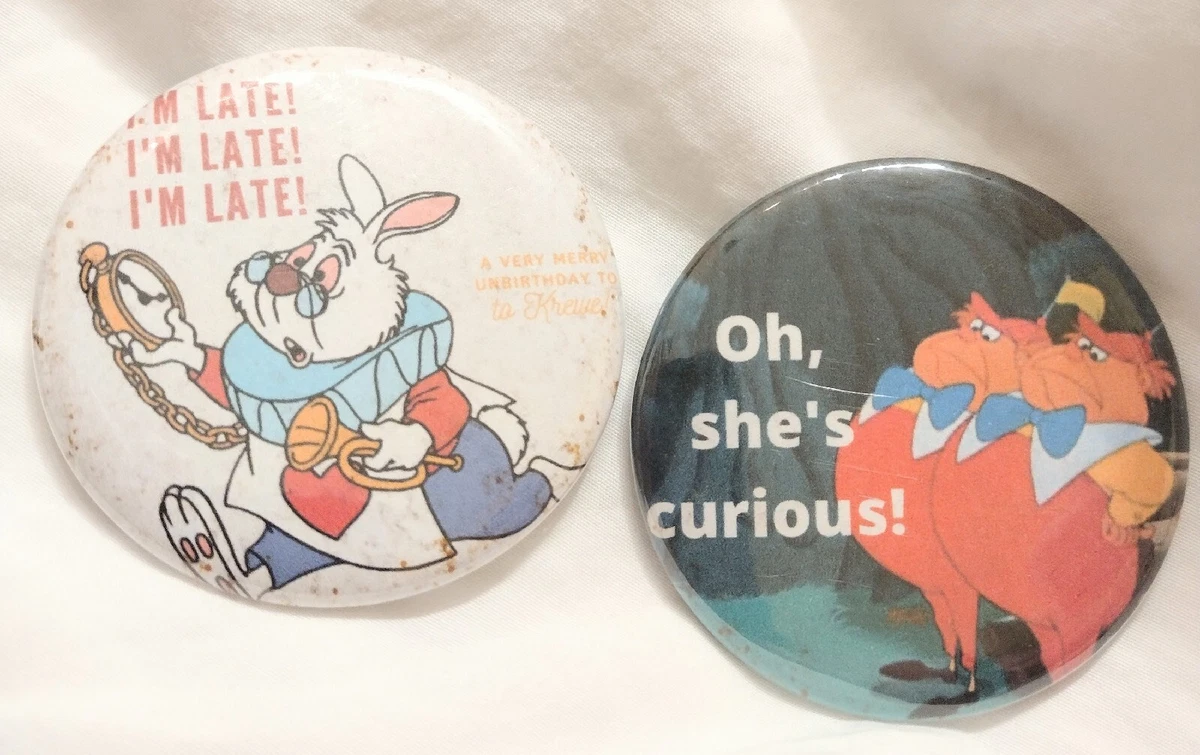 A Very Merry Unbirthday to Me Button Alice in Wonderland 