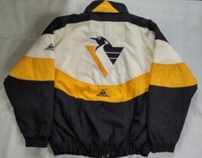 VINTAGE APEX ONE PITTSBURGH PENGUINS FULL ZIPP NO HOOD WINTER JACKET SIZE XL