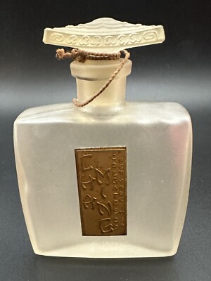 Vintage Cha Ming Perfume Bottle NYC 1917 Colgate Co. w/Stopper & Gold Label 