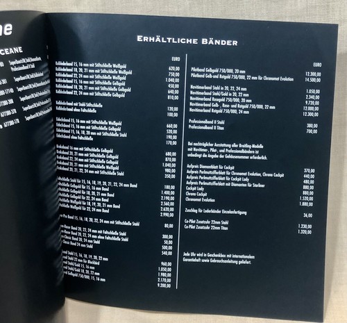Lista de precios Breitling 2009 Alemania Euro Navitimer crono-matic emergencia Airwolf/ - Imagen 10 de 11