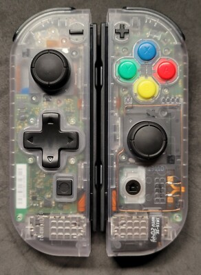 Custom New Nintendo Switch Clear See Through Joy Con Controllers