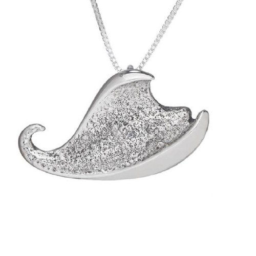 Pendentif Chat En Argent Sterling 925 Avec Accent Diamant Bleu - Chaîne Rolo 18 Pouces - Neuf