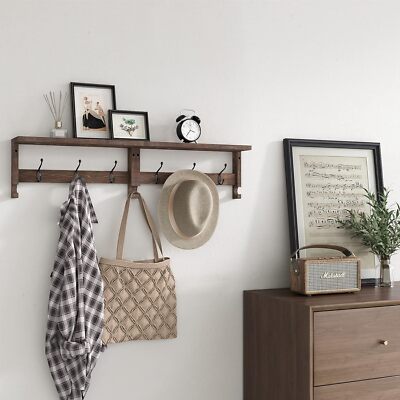 Coat Hooks Wall Hooks With Shelf Wood Coat Rack With Shelf