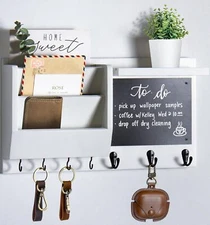 Key Holder For Wall Mail Holder Organizer Wall Mount With Shelf Hanging Key Rack