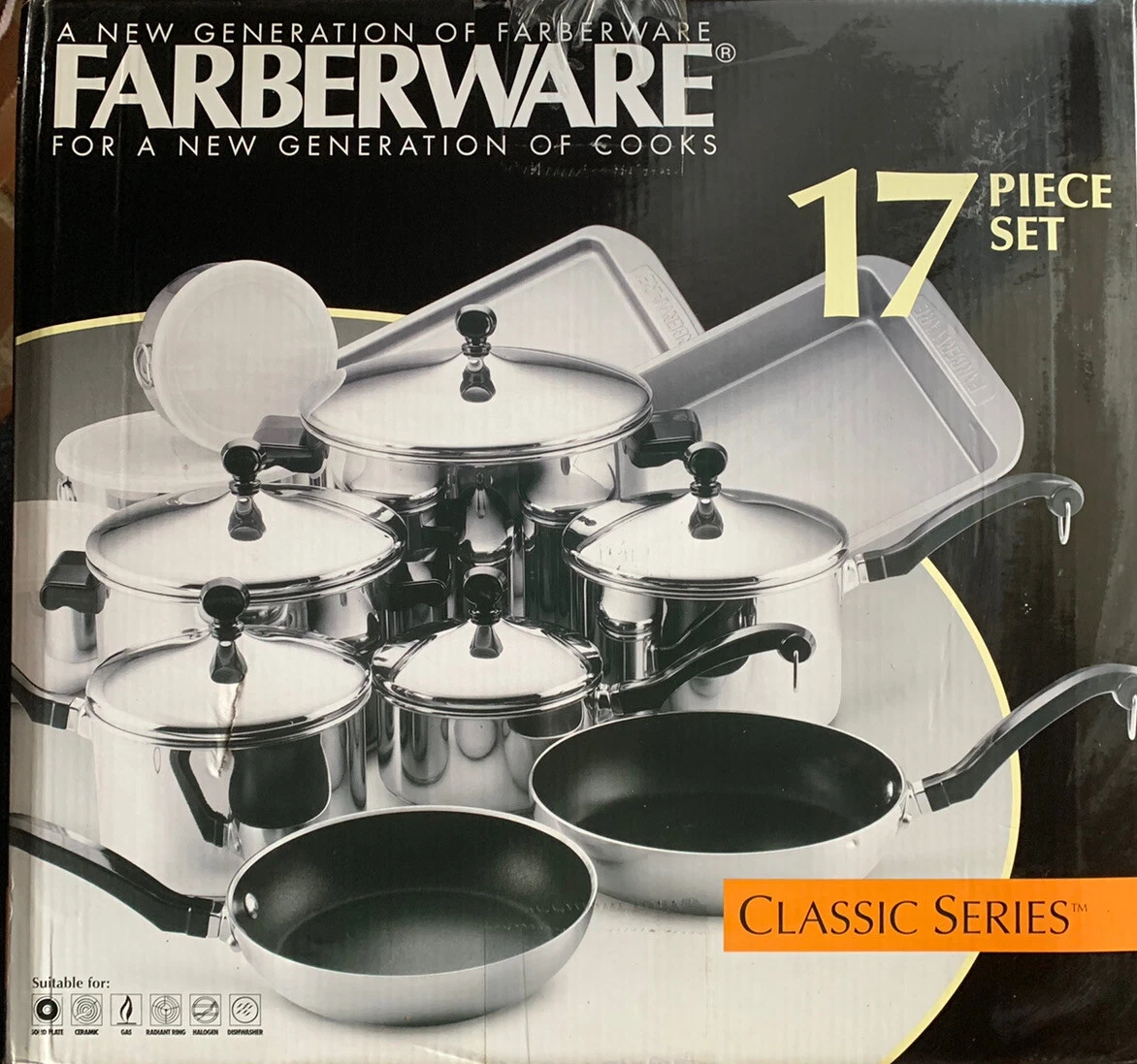 Farberware Classic Series 12 inch Covered Stainless Steel Frying Pan