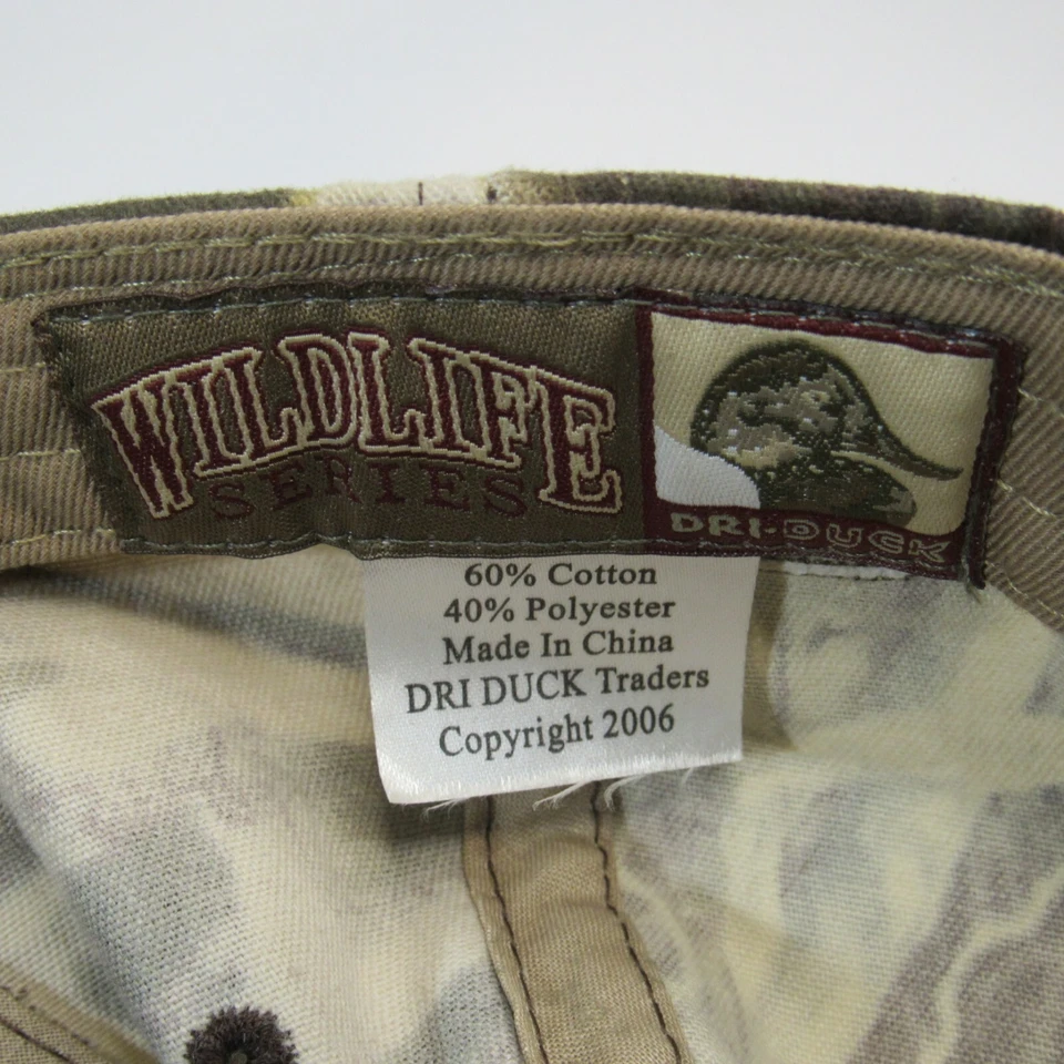 Dri Duck Camo Hat Traders Wildlife Series Duck 2006 Embroider Hunter Hunting Cap - Image 3 of 4