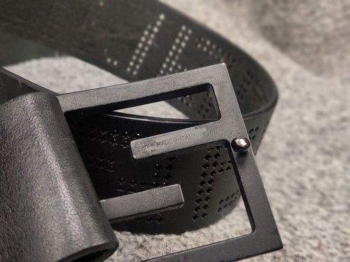 Fendi FF zucca Logo authentic Leather Black Monogram Belt - Picture 15 of 16