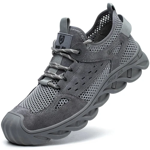 Scarpe Antinfortunistiche Uomo Estive Punta Acciaio Protezione Scarpe da Lavoro Traspiranti - Foto 28 di 32