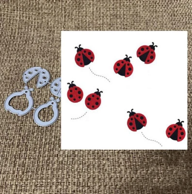Nuovo metallo taglio fustelle coccinelle insetti scrapbooking carta carta goffratura artigianato