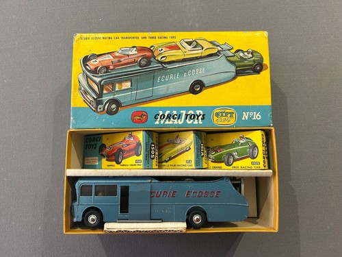 Corgi Toys Major Gift set 16, Ecurie Transporter and cars, Original rare vintage