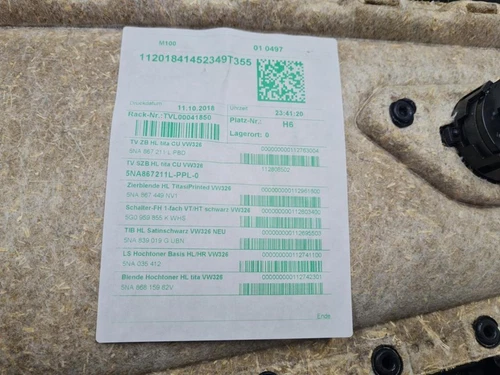 5NA867211L Guarnecido Puerta Trasera Izquierda para VOLKSWAGEN TIGUAN (AD 143033 - Imagen 4 de 10