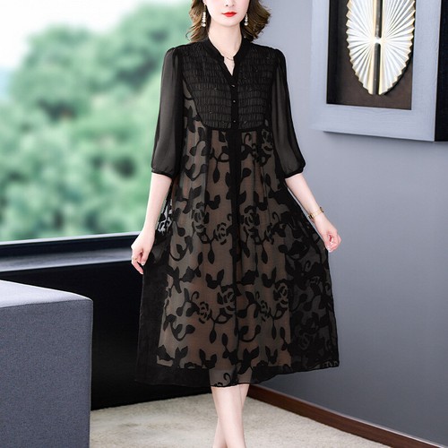Etuikleider für Damen Small Medium Large XL Größe 6-16 Midi Blumen Pullover Neu - Bild 12 von 56