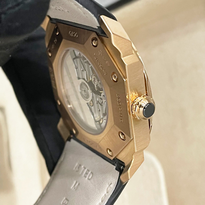 BVLGARI Solotempo 腕時計 BVLGARI OCTO SOLOTEMPO 41mm ROSE GOLD BLACK DIAL ref: 101963 | eBay