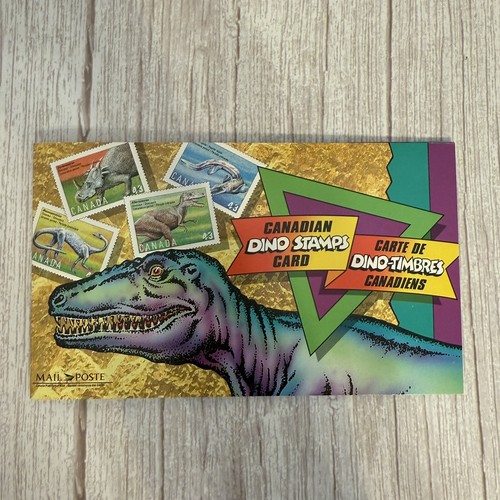 Canada Post Dinosaur Play Pack Postage Stamps Stickers Trading Cards Vtg 90's - Picture 6 of 18