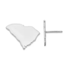 BRAND NEW 925 Sterling Silver South Carolina State Push Back Earrings XNE48SS-SC