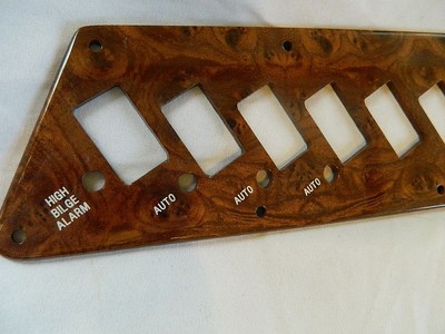 Pontoon Fishing Marine Boat Wood Grain Console Switch Panel Blank Ebay