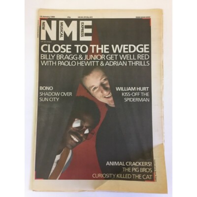 NEW MUSICAL EXPRESS NME MAGAZINE 18 JANUARY 1986 npbox0041 BILLY BRAGG JUNIOR  L